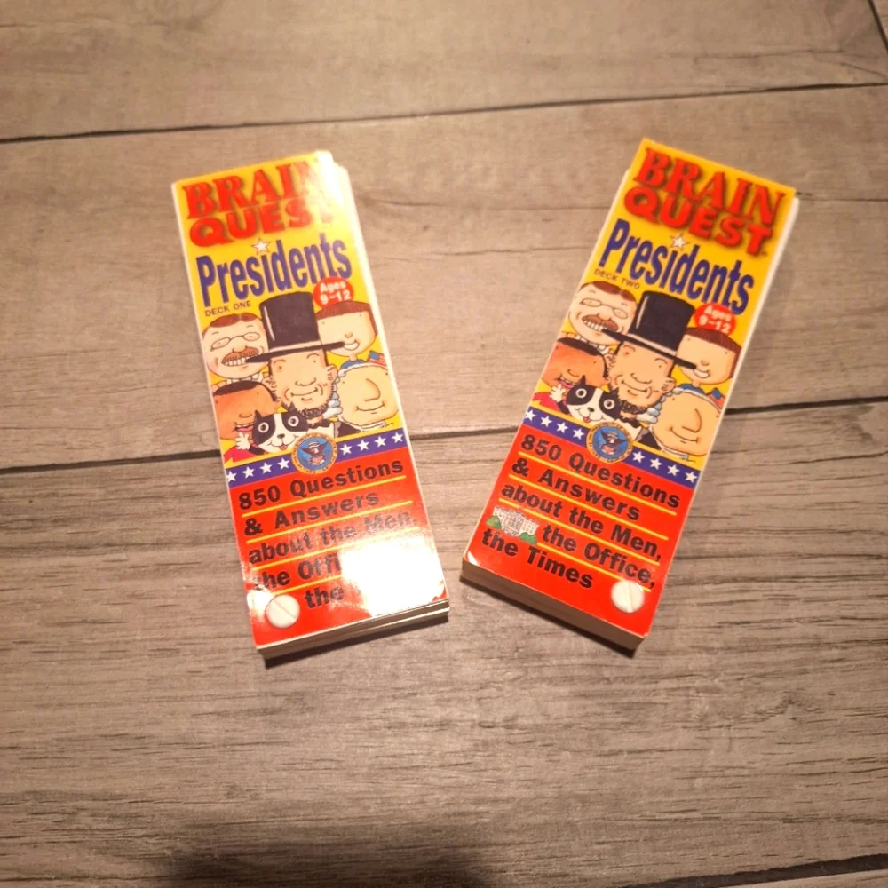 🦔 Brain Quest presidential Trivia Learning Game set☃️